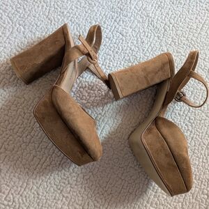 Chinese Laundry Suede Chunk Heels